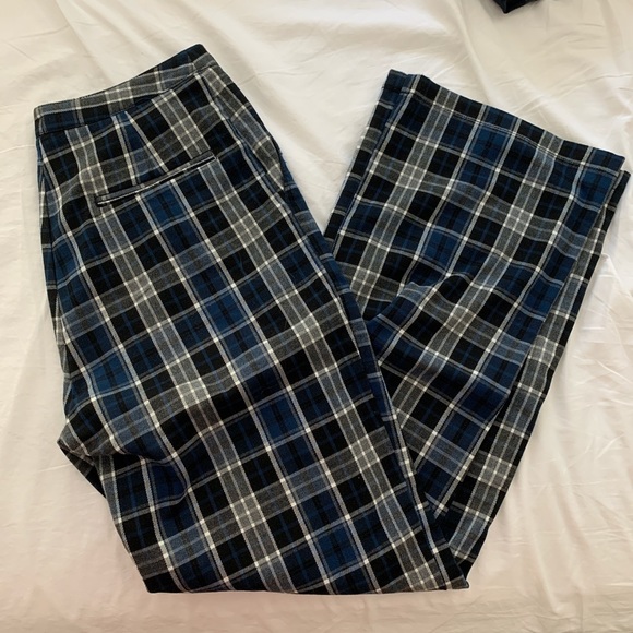 Brandy Melville Pants - Brandy Melville Blue Plaid Valentina Pants